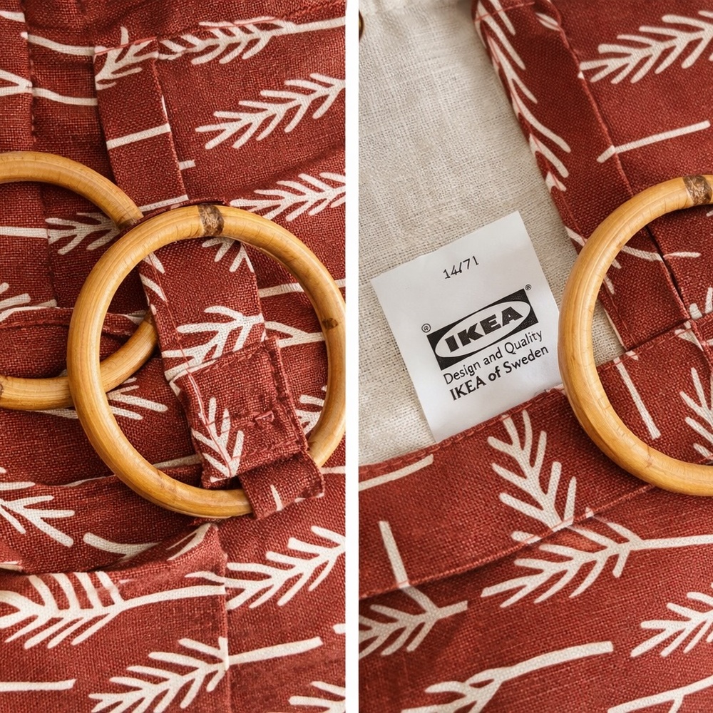 Curtain - IKEA Rust Botanical Lined Panel - Picture 2 of 2